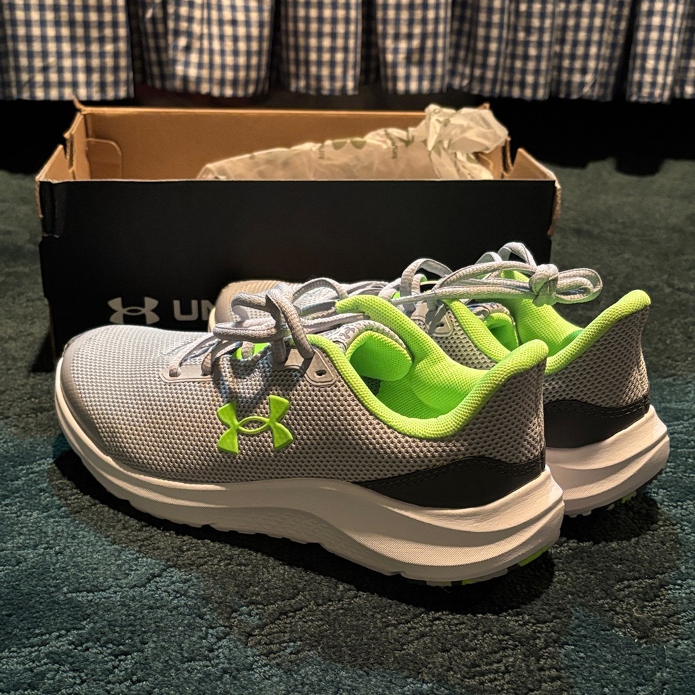 Under Armour Gray and Lime Athletic Shoes